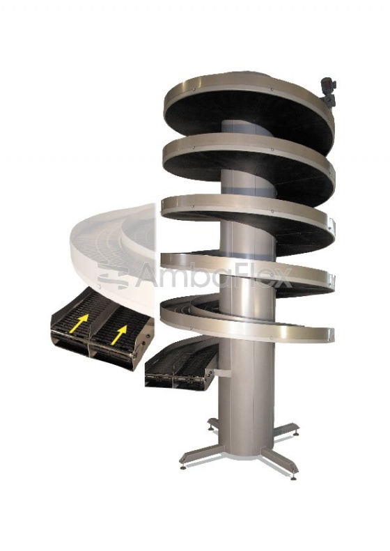 All-purpose spiral conveyor for medium to large products